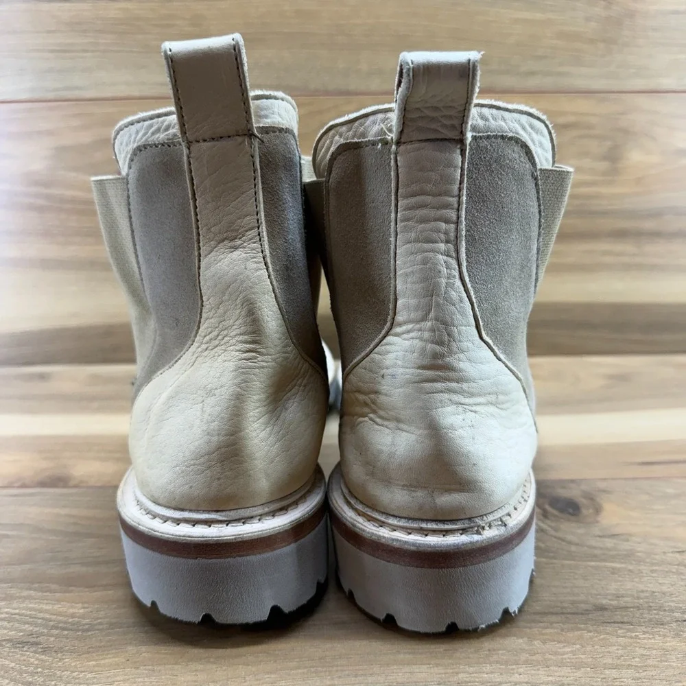 Allen Edmonds Discovery Chelsea Boots 10.5 D Parchment Extra Lite Lug Old Money